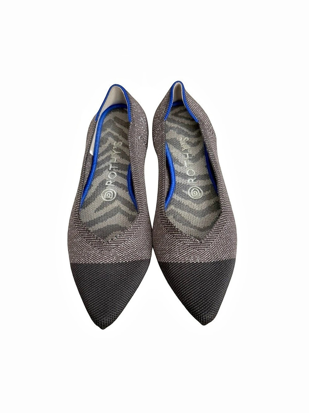 Rothy's The Point Twilight Metallic Dune Captoe Flats US 8